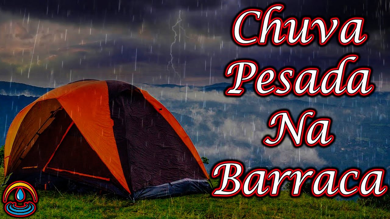 CHUVA NA BARRACA⚡Barulho de CHUVA PESADA com TROV&Otilde;ES na BARRACA para Dormir e Relaxar 💤