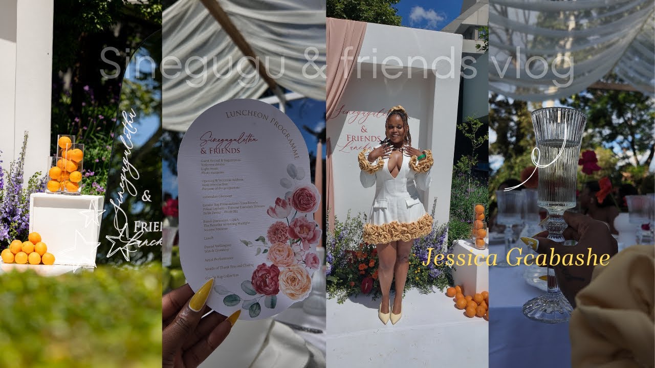 #vlog SINEGUGU & FRIENDS LUNCHEON | MY FLORAL OOTD | GOODIE BAG | SOUTH AFRICAN YOUTUBER