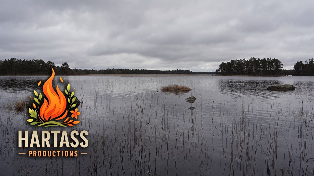 5 Hours of Moody Lake Ambience 🌫️ | Overcast Skies & Gentle Ripples (4K)