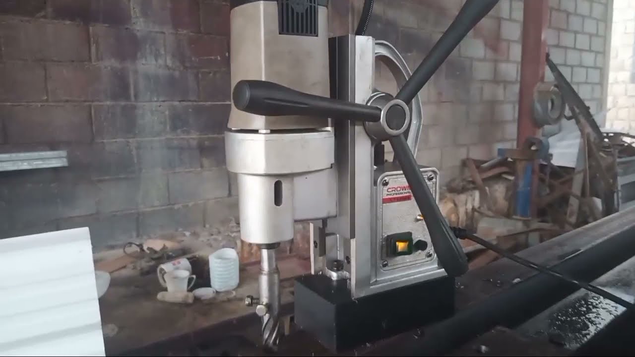 دريل مغناطيسي  drill كراون 1400 واط  تثقيب المعادن حتى23ملي