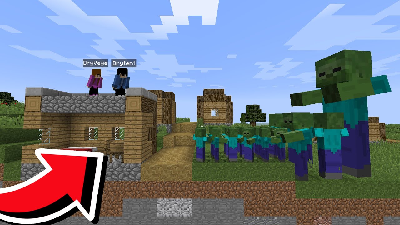 😱BUGUN MEN VA DRYVEYA ZOMBIELAR BILAN URUSH QILDIK | Drytent MINECRAFT