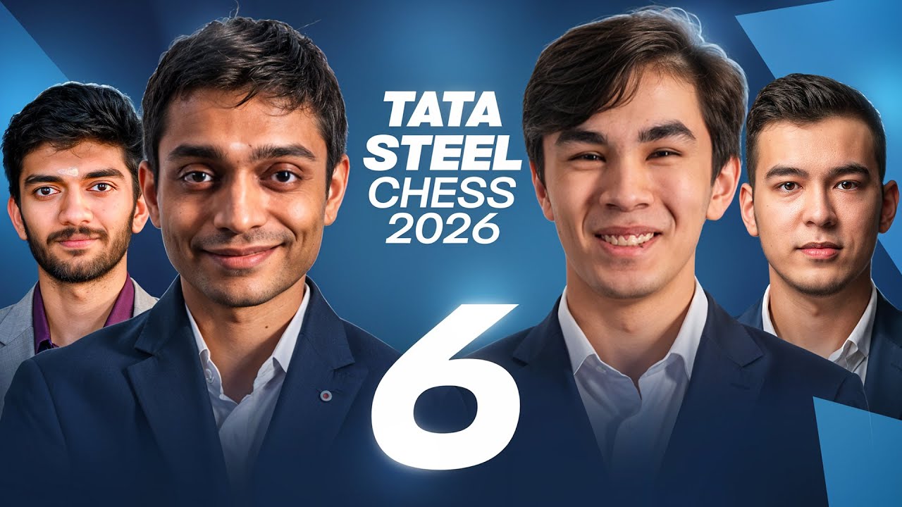 O'zbekistan vs Hindiston | Abdusattorov vs Gukesh, Sindarov vs Chithambaram | TATA STEEL CHESS 6-tur