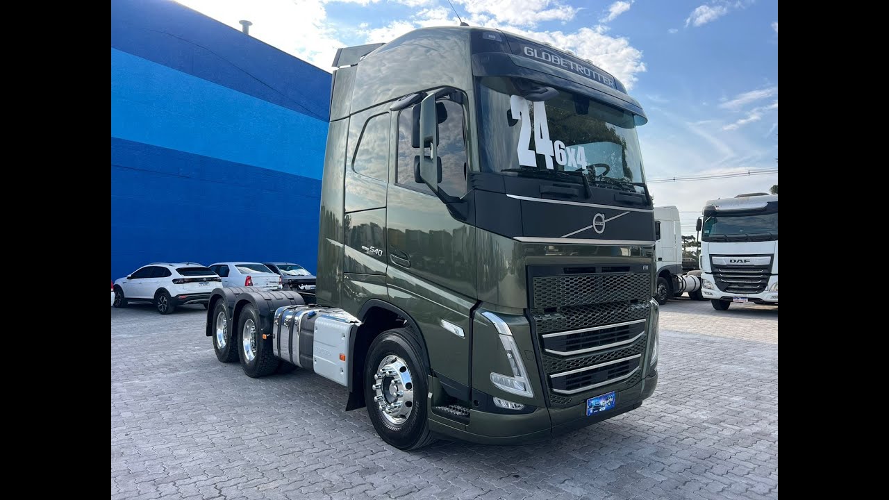 Caminhão Volvo Fh 540 6x4 ano 2023/2024 Verde Susp. Mola