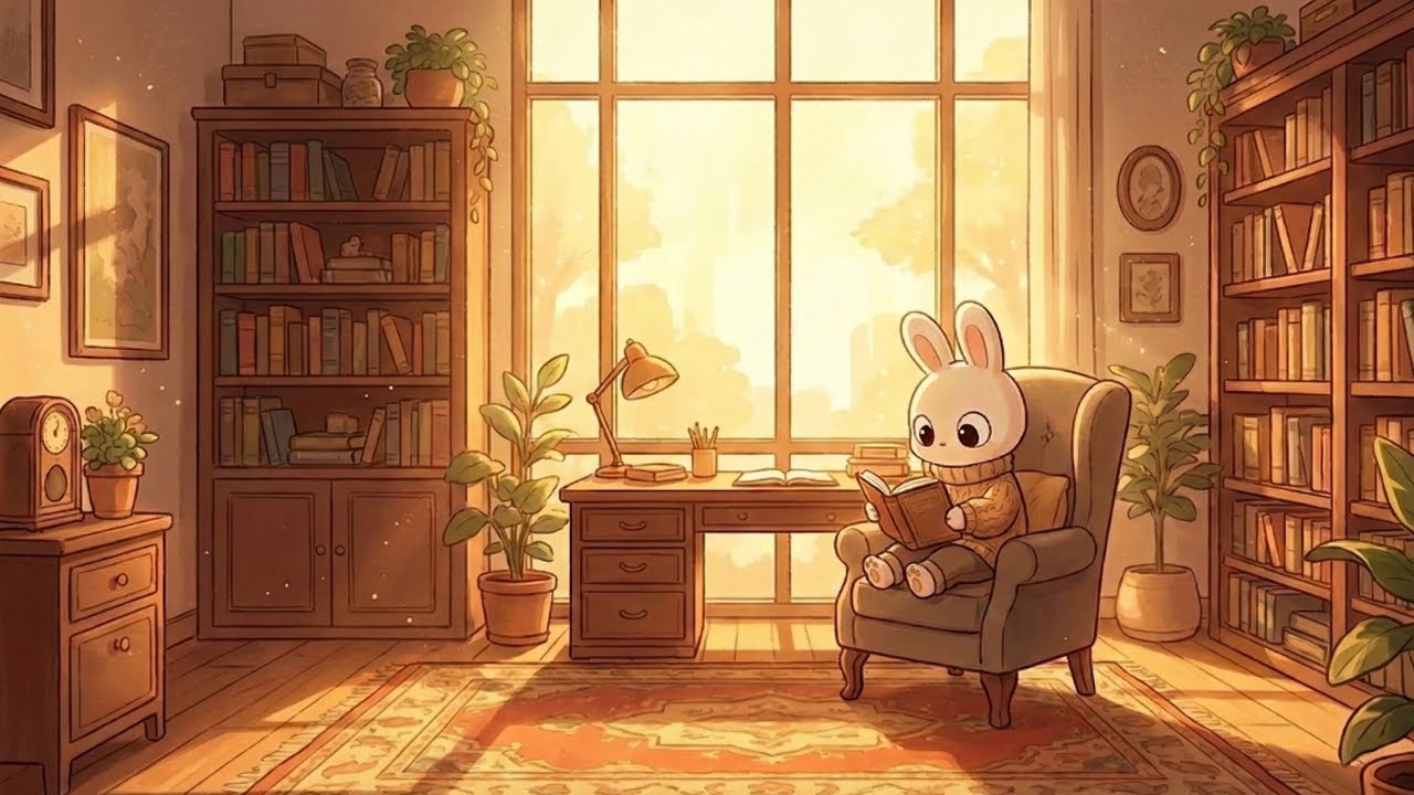 Playlist | Cozy Private Library Vol.2 📚 Handpan Music for Deep Focus & Reading | Bunny Flow