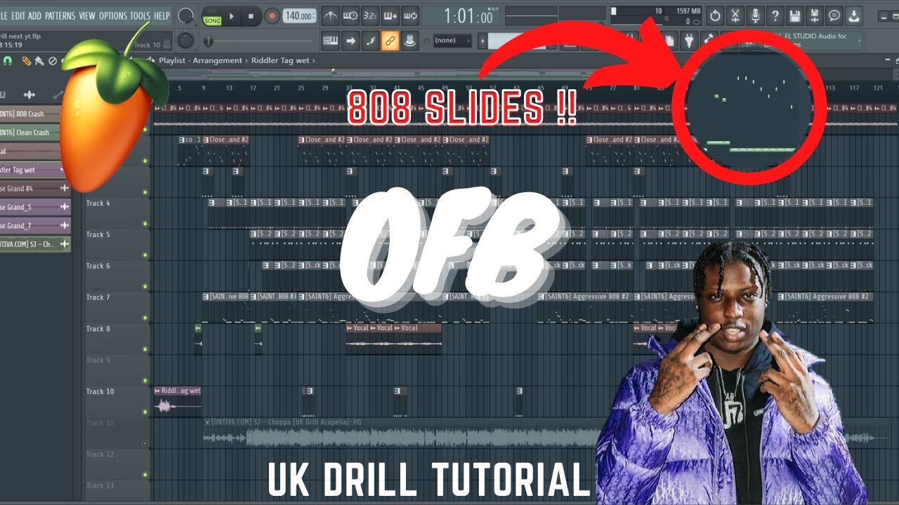 UK DRILL TUTORIAL | How To Make An OFB Drill Type Beat 2021 | Music Production Tips
