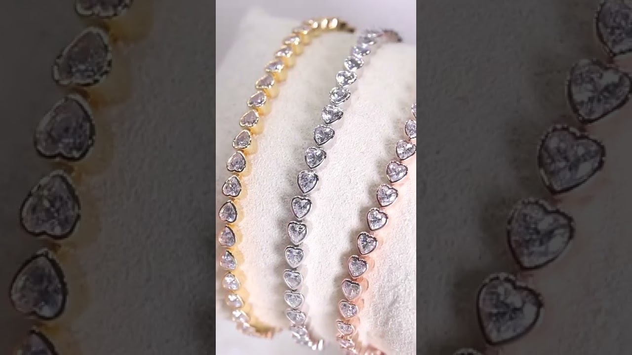 Bracciale Tennis cuori  Mabina  #gioielli #jewels