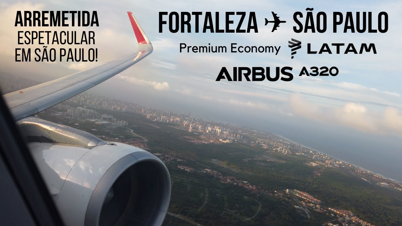 ARREMETIDA ESPETACULAR em SP: Fortaleza ✈ Guarulhos | Airbus A320SL na PREMIUM ECONOMY da LATAM