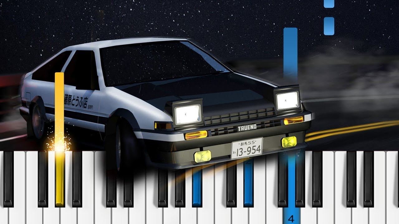 Initial D - Deja Vu - Piano Tutorial