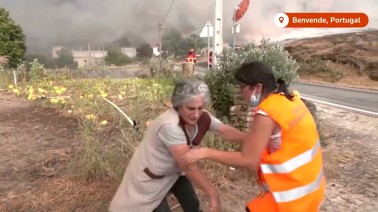 Overwhelmed villagers try to hold back wildfire in Portugal | REUTERS