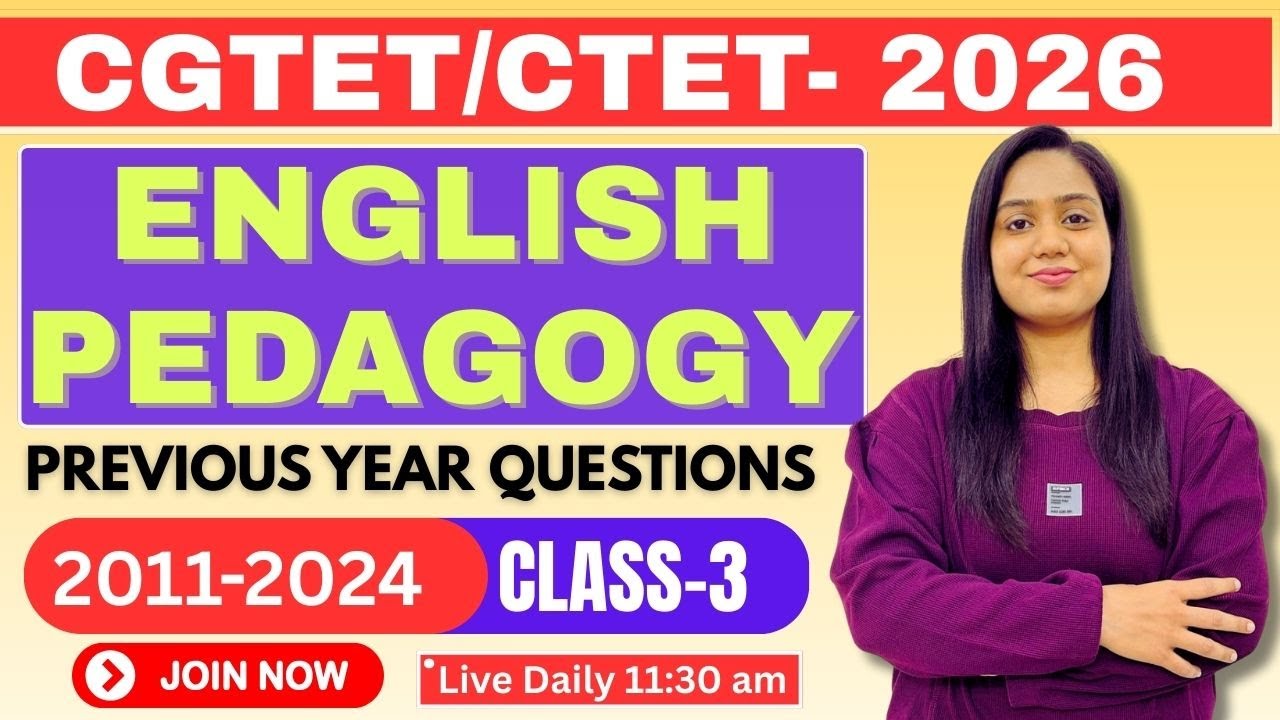 CTET & CGTET English Pedagogy Free Online Class|Complete Syllabus + PYQ|By Divya Mam#pedagogy#cgtet