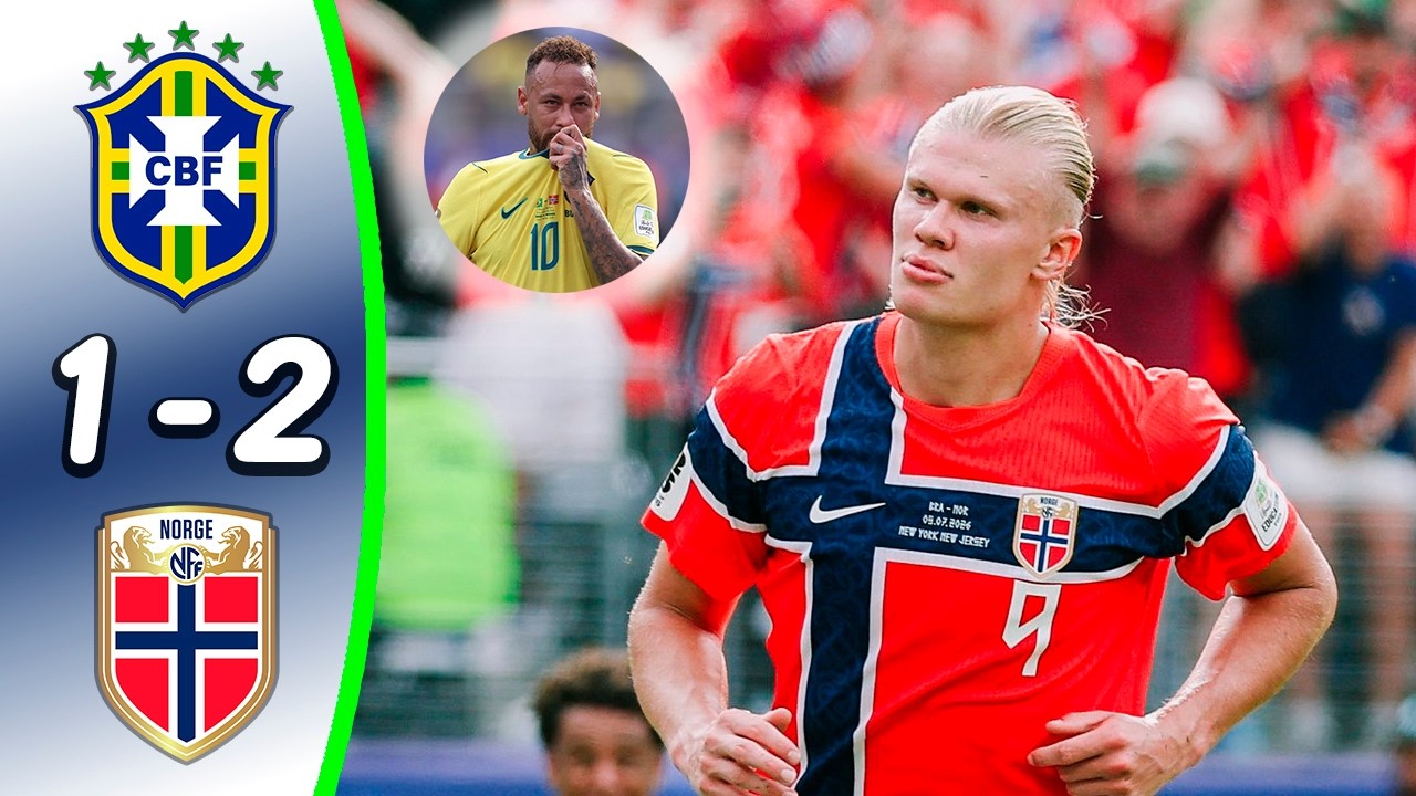 Brazil 1-2 Norway - All Goals & Atmosphere | Haaland Two Goals & Neymar Goal