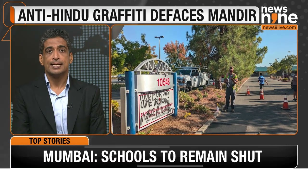 BAPS Temple Vandalized in Sacramento: Anti-Hindu Graffiti Reading 