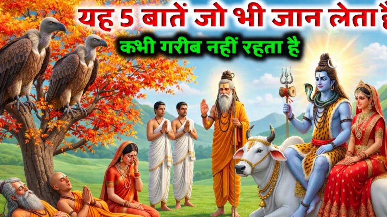 🕉️🕉️भगवान भोलेनाथ ने बताया यह 5 बातें जो भी जान लेता है वह कभी गरीब नही रहता है।#mahadev #bholenath 