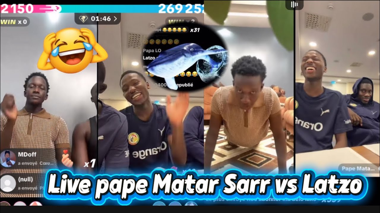 Ré ba Tass 😂 Ne ratez pas le live de pape Matar Sarr et Latzo match Gaz 😂😂 des cadeaux lions 