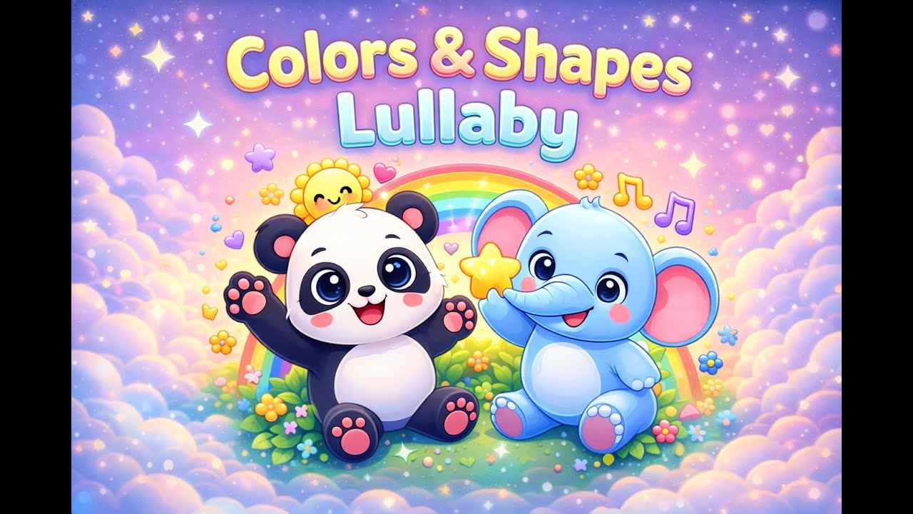 Colors and Shapes Lullaby | Color Song for Kids 🌈 | Learn Colors with Cute Animals | Nursery Rhymes