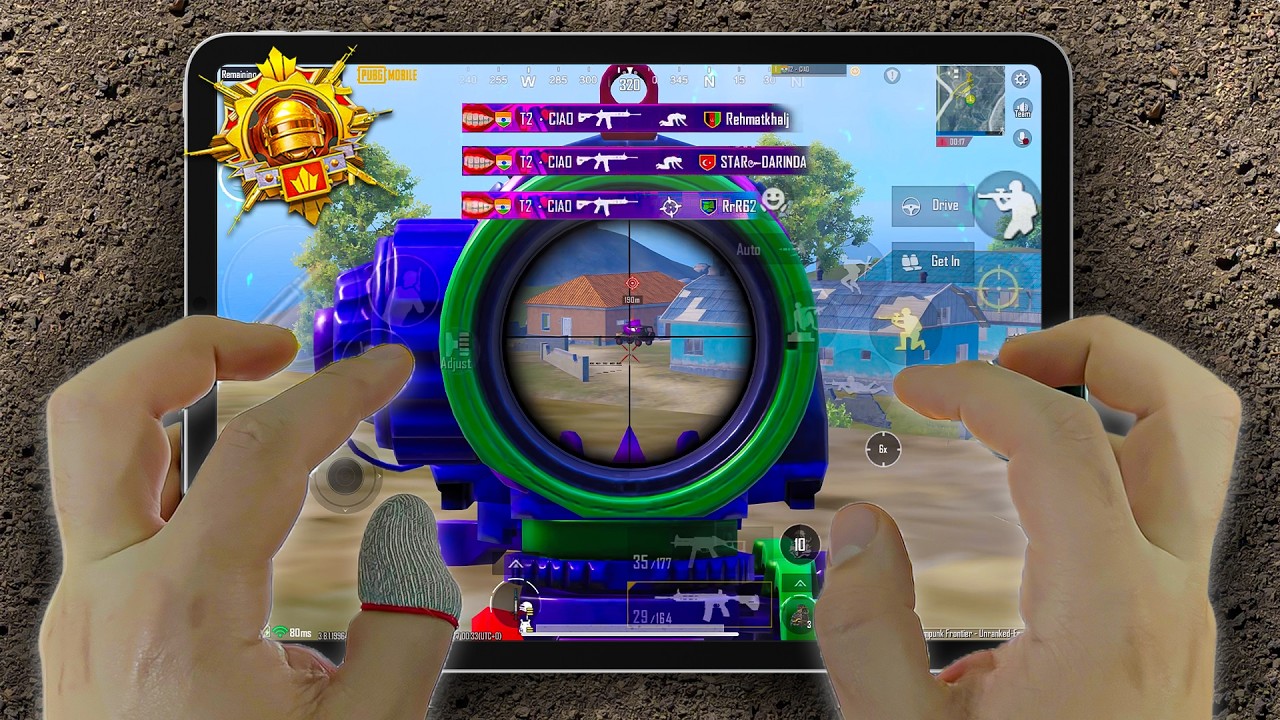 iPad Pro M2 (120fps) PUBG HANDCAM 🔥 Smooth+120FPS ❤️ Pubg Test/ Gameplay/ Sensitivity + Control 🔥