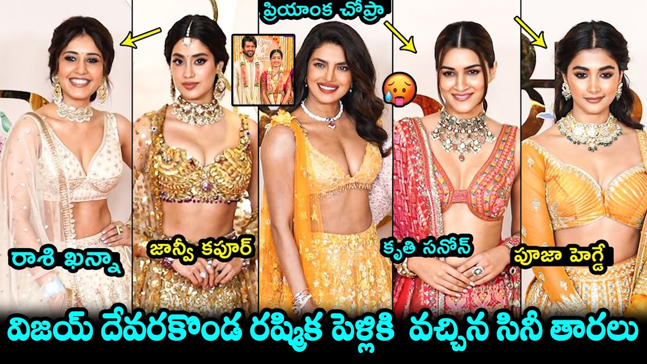 Celebs Visuals @ Vijay Rashmika Wedding | Janhvi Kapoor | Raashi Khanna  | Pooja Hegde | FH