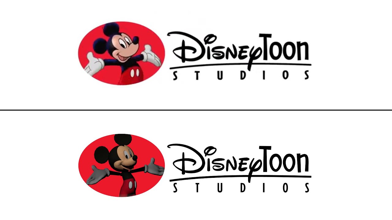 DisneyToon Studios logo comparison (original and remake)