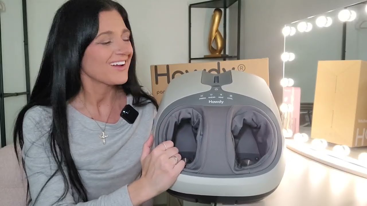 Shiatsu Foot Massager Kneading, Compression, Hot & Cold #giftideasfordad #plantarfasciitisproduct