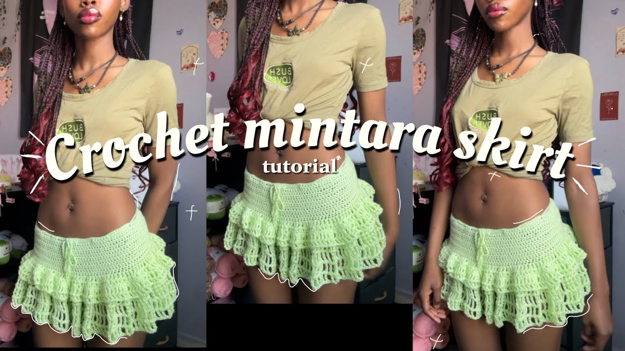 How to crochet a ruffle skirt | (Mintara ruffle skirt)