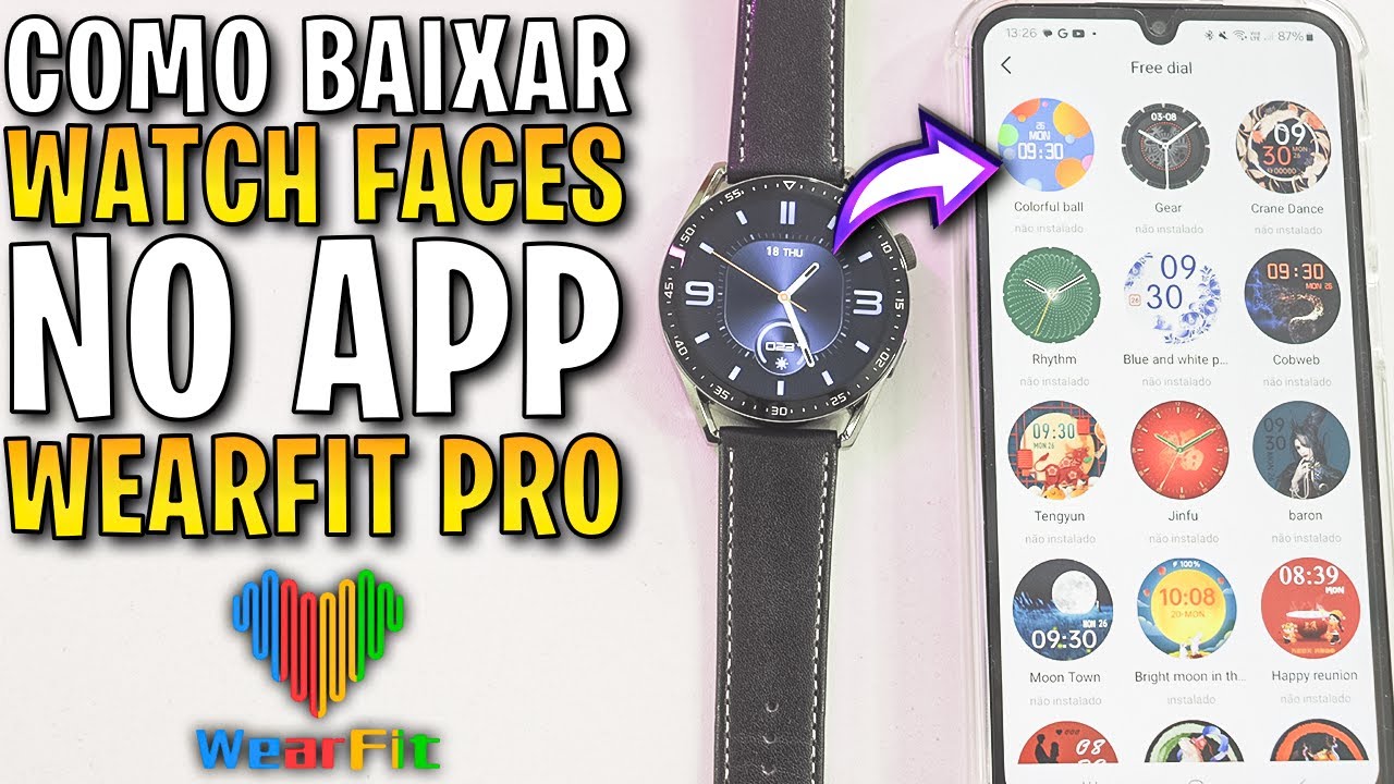 ✅Como baixar Watch Faces para o Smartwatch no App Wearfit Pro (baixar novos mostradores de tela)