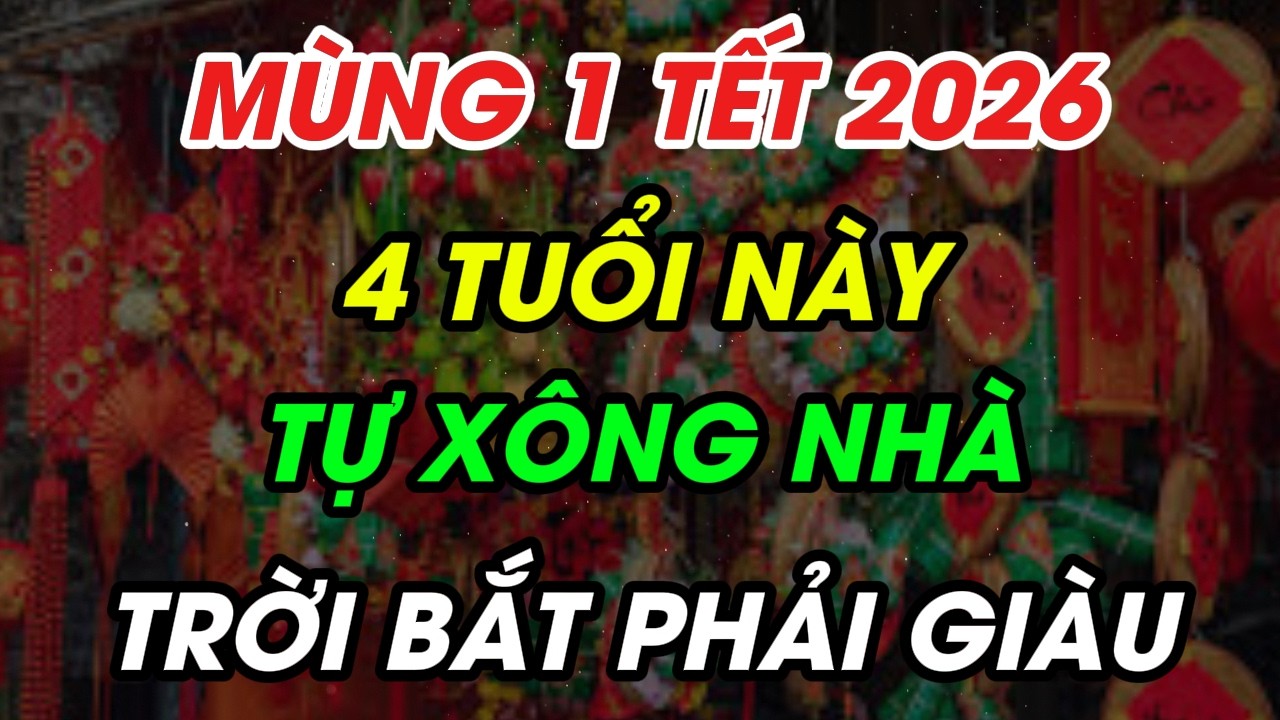 MÙNG 1 TẾT 2026 4 CON GIÁP TỰ XÔNG NHÀ CẢ NĂM GIA ĐẠO GIÀU SANG, MAY MẮN #loiphatday #phongthuy