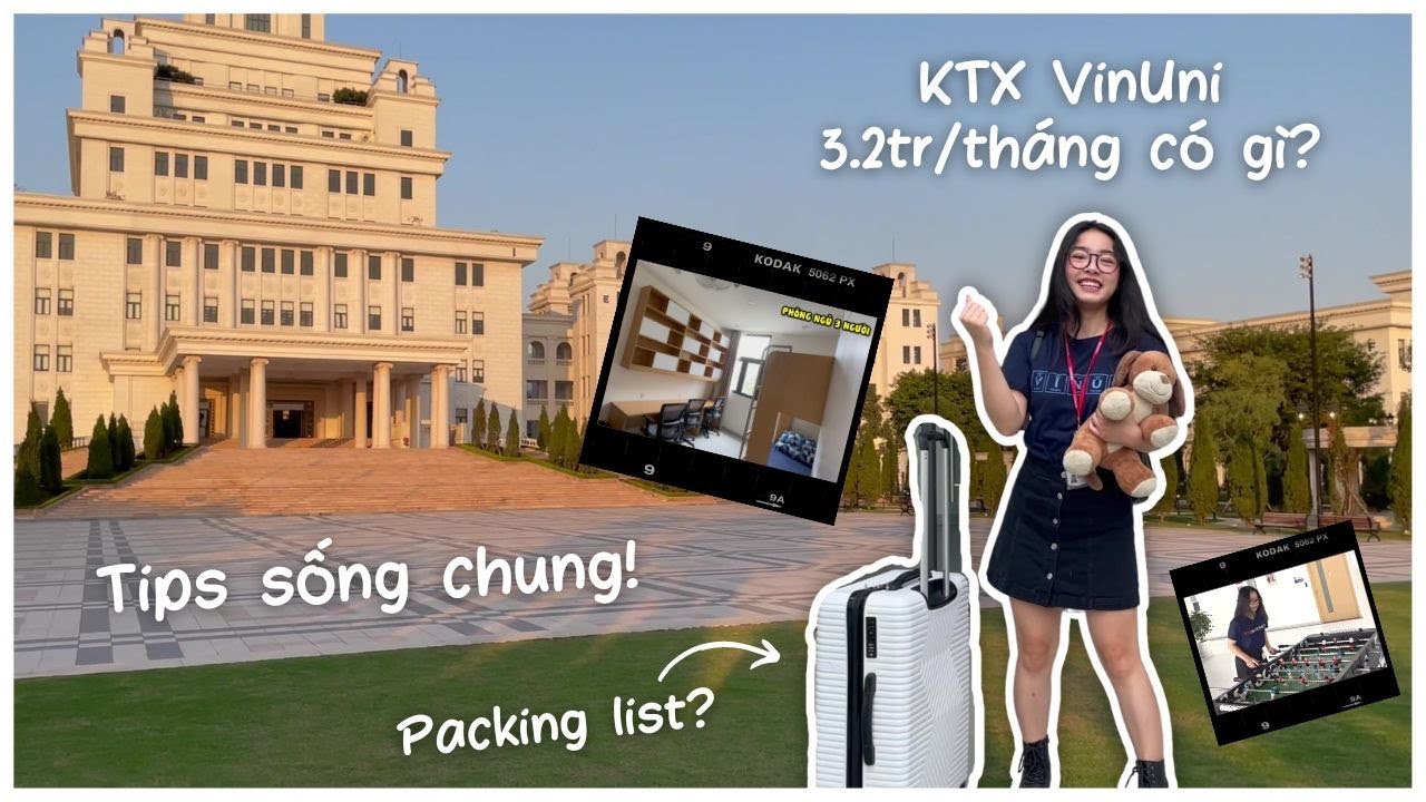 VinUni Move-In Vlog | Dorm tour, tips pack đồ, tips sống chung trong kí túc xá ✨🧳