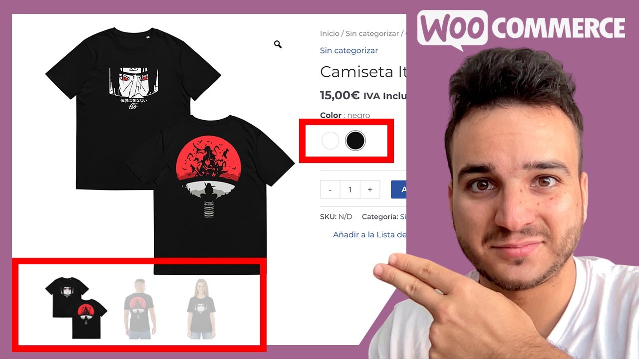 🟢 Añadir imágenes al seleccionar una Variación de Producto en WooCommerce | Galería de fotos