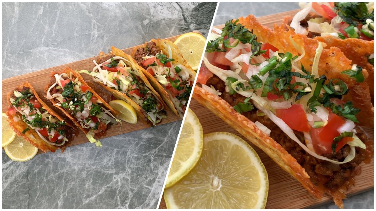 Low Carb Keto Tacos | Keto Cheese Taco Shells | Keto Ground Beef Tacos (only 6g Carbs)