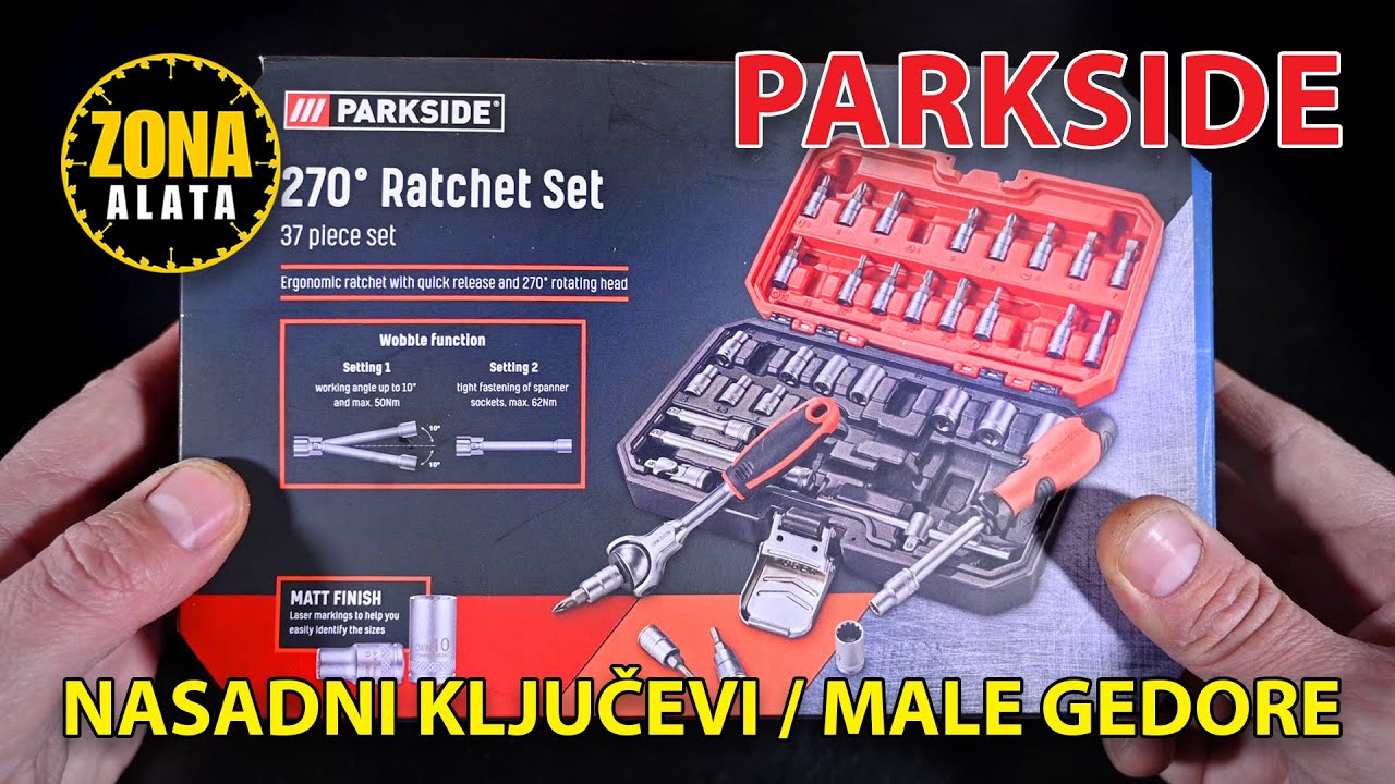 PARKSIDE Male Gedore 37 Delova sa Okretnom Glavom - Nasadni ključevi - Recenzija- TEST 4K
