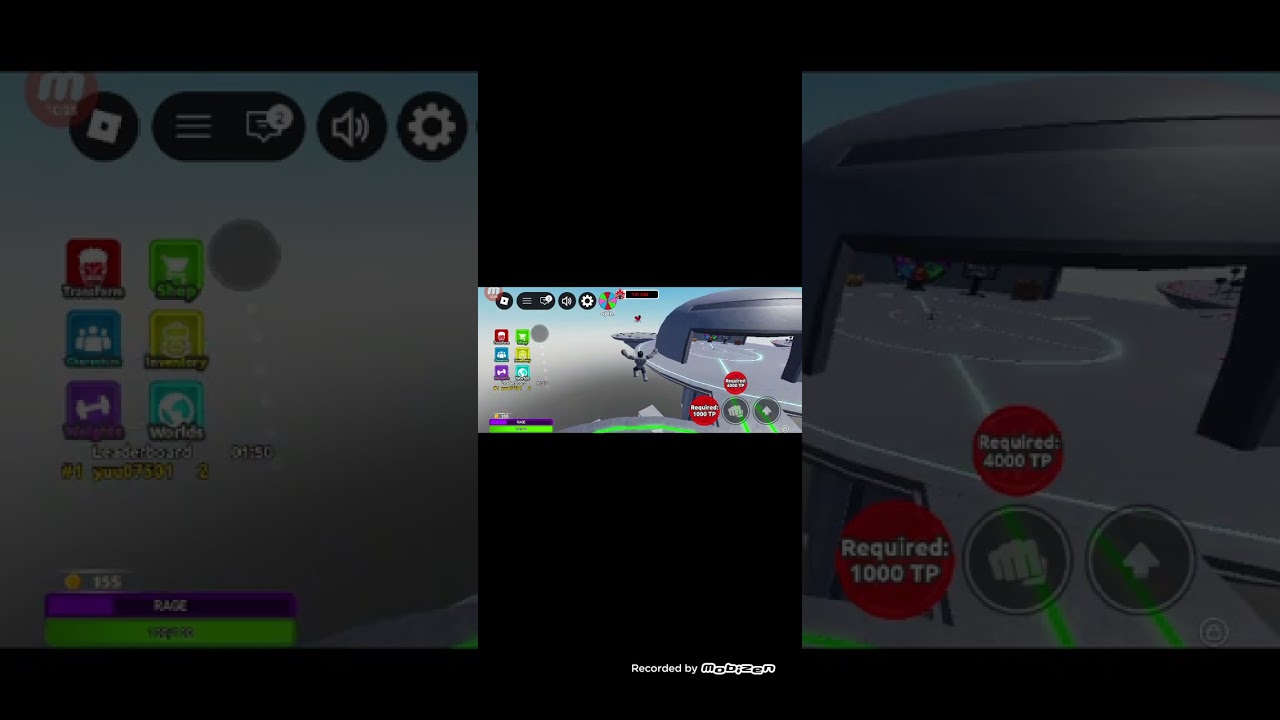 Becoming strong and destroying many cars in muscle transform simulator