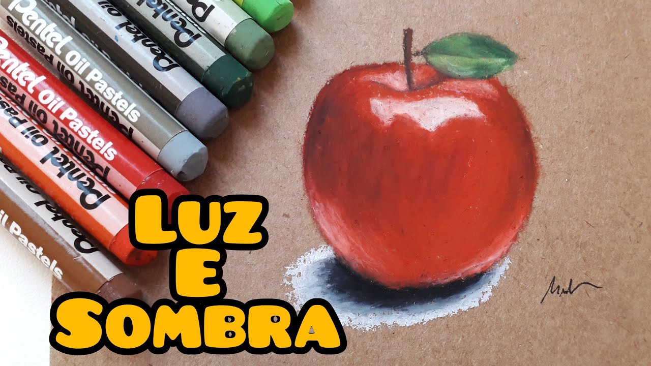 Рисование масляной пастой PASTEL CHALK PENTEL 3 - пошаговая проработка света и тени