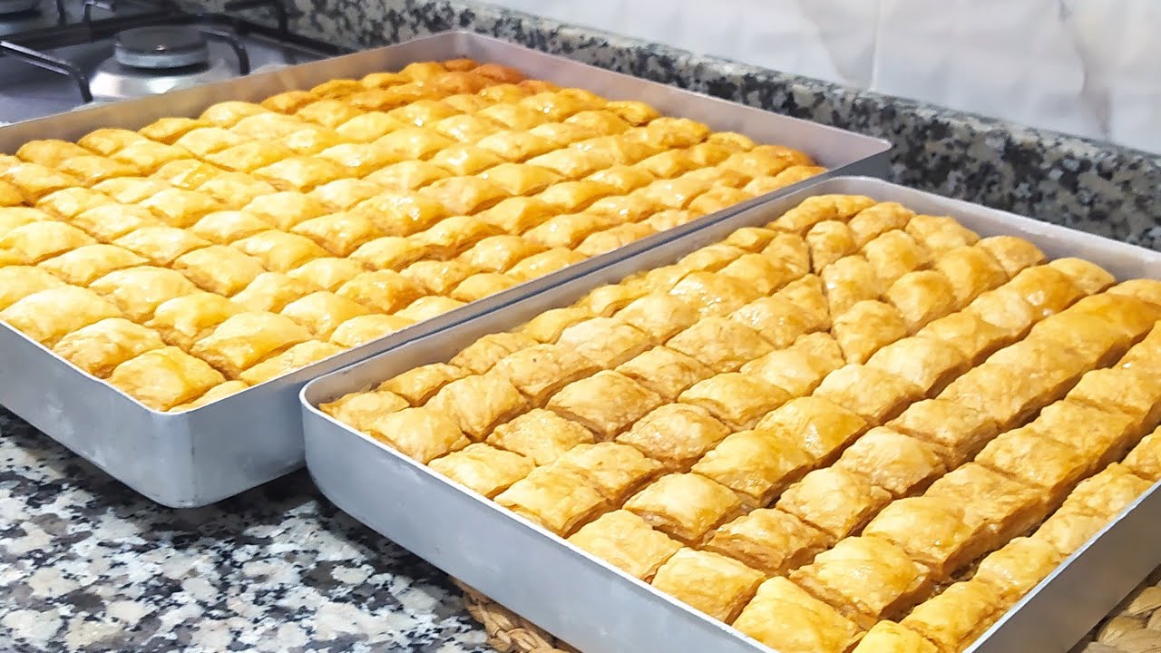 Baklava Tarifi.İki Tepsi Baklavayı Pratik Bir Şekilde Nasıl Açtım ✔️Ev Baklavası Nasıl Yapılır ❓