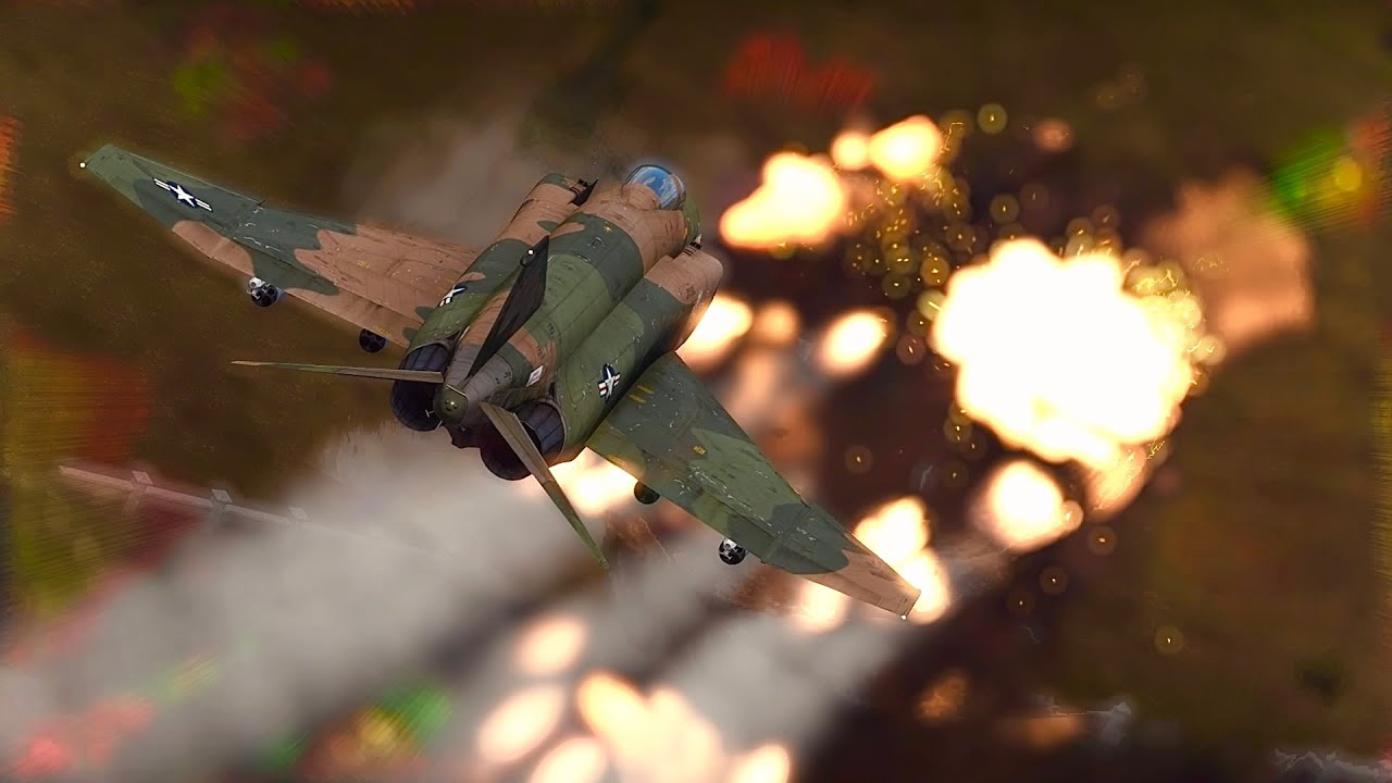 War Thunder- F4E phantom II zuni Rockets Kill Montage
