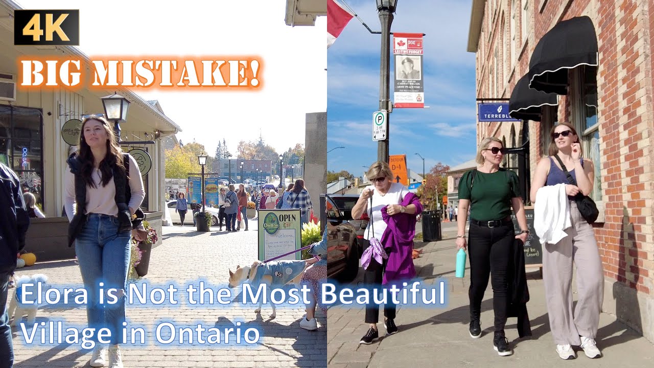 4K BIG MISTAKE! - Elora is Not the Most Beautiful Village in Ontario CANADA
