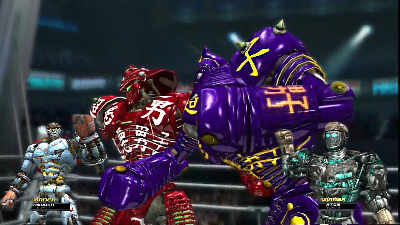 REAL STEEL THE VIDEO GAME [PS3/XBOX360]-THE ORIGINAL ROBOTS VS TWINS (ATOM , AMBUSH, NOISY BOY)