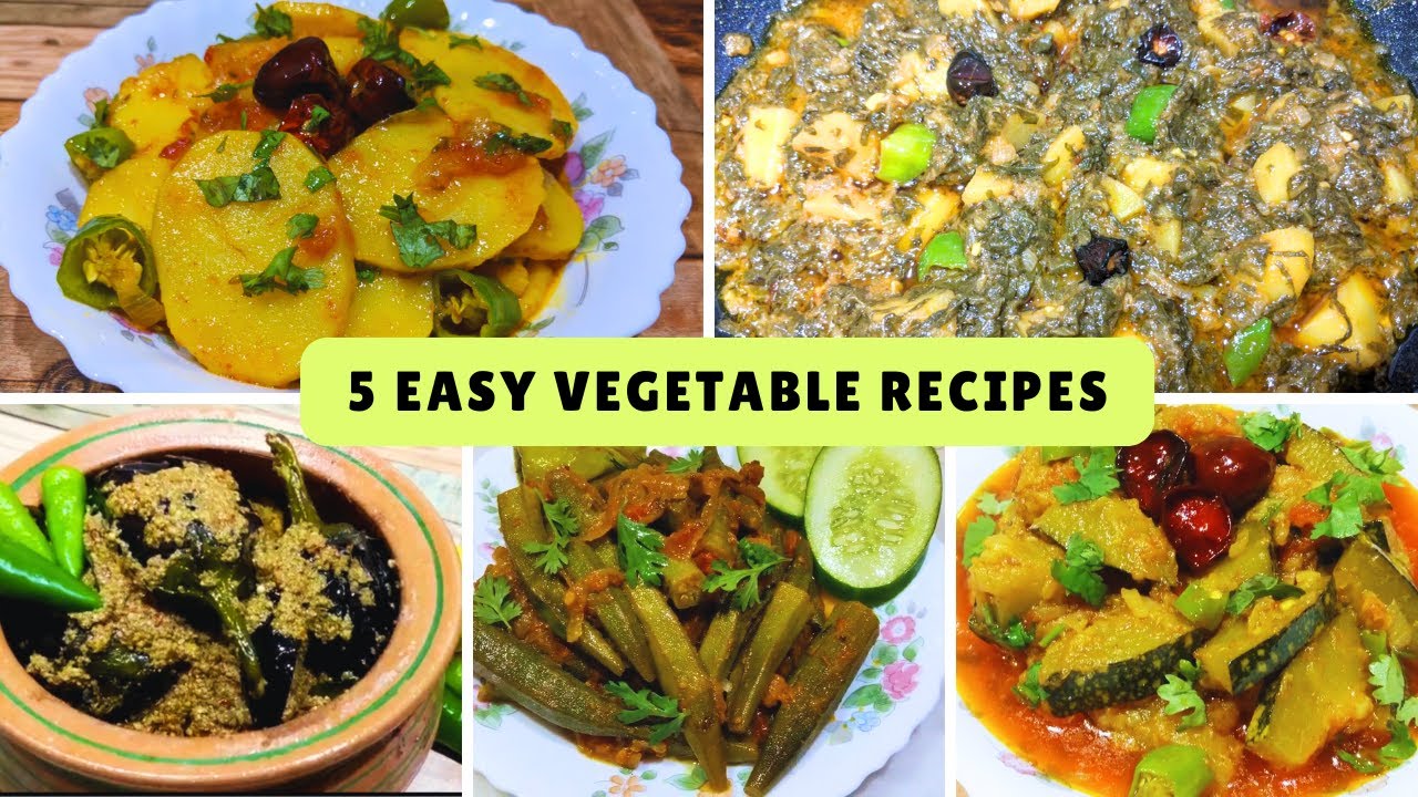 5 Easy Vegetables Recipes l Vegetable recipes l Lunch Recipes l Cook With Sarwat