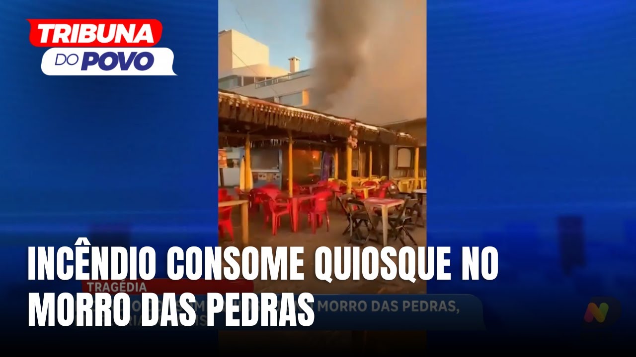 Incêndio destrói quiosque no Morro das Pedras durante a madrugada