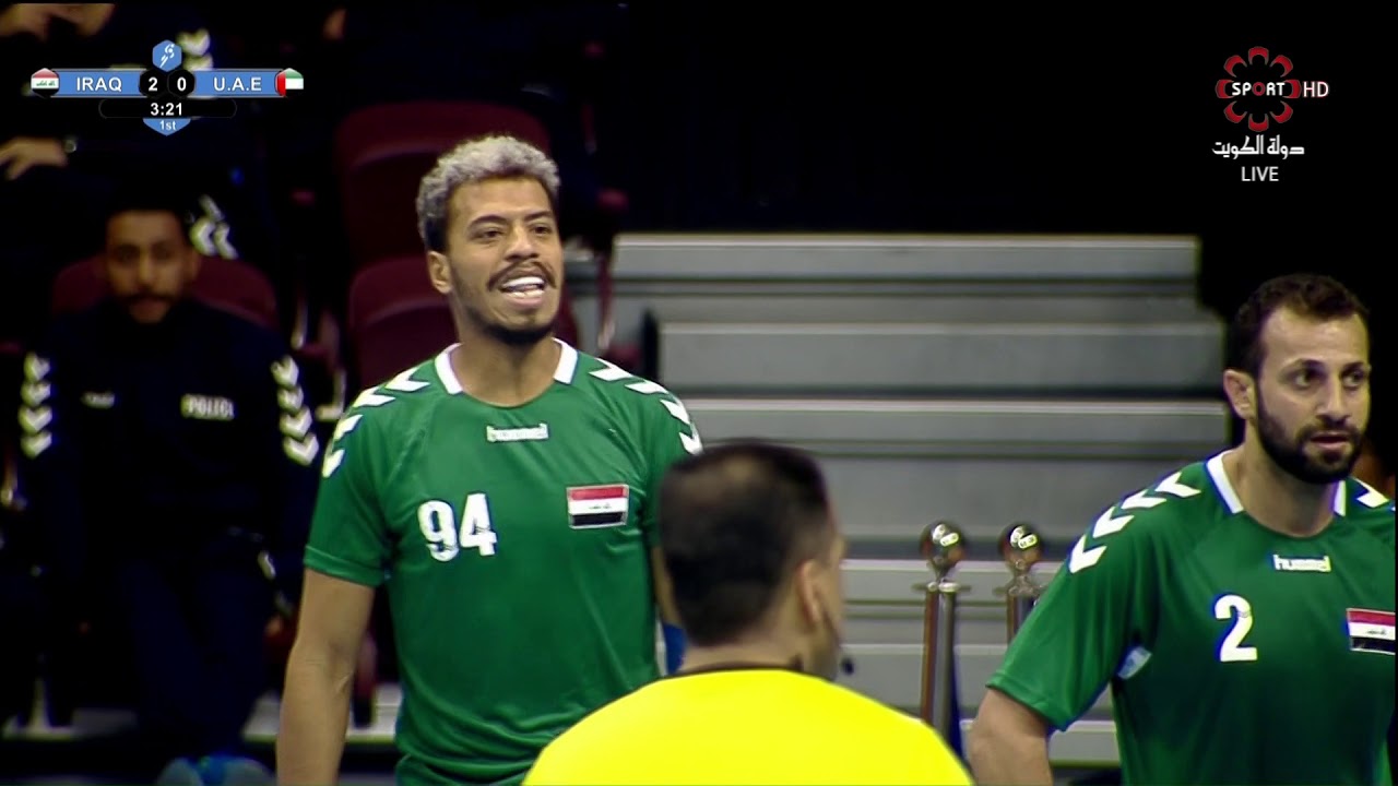 مباراة العراق x الإمارات -- البطولة الأسيوية لكرة اليد بالكويت -- الجمعة 17/1/2020