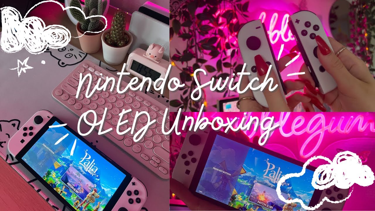 '*•.¸♡ Nintendo Switch OLED Aesthetic Unboxing 2024 ♡¸.•*'🐇