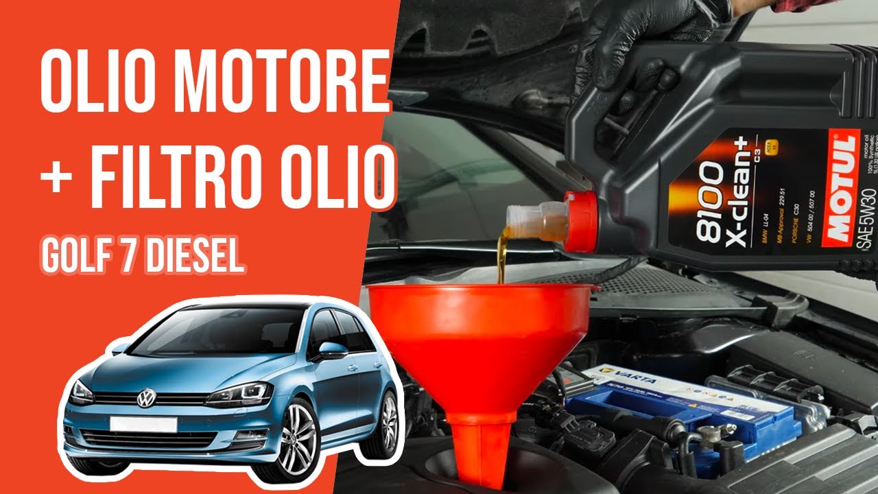 Cambio olio motore e filtro dell'olio Golf 7 1.6 TDI 🛢
