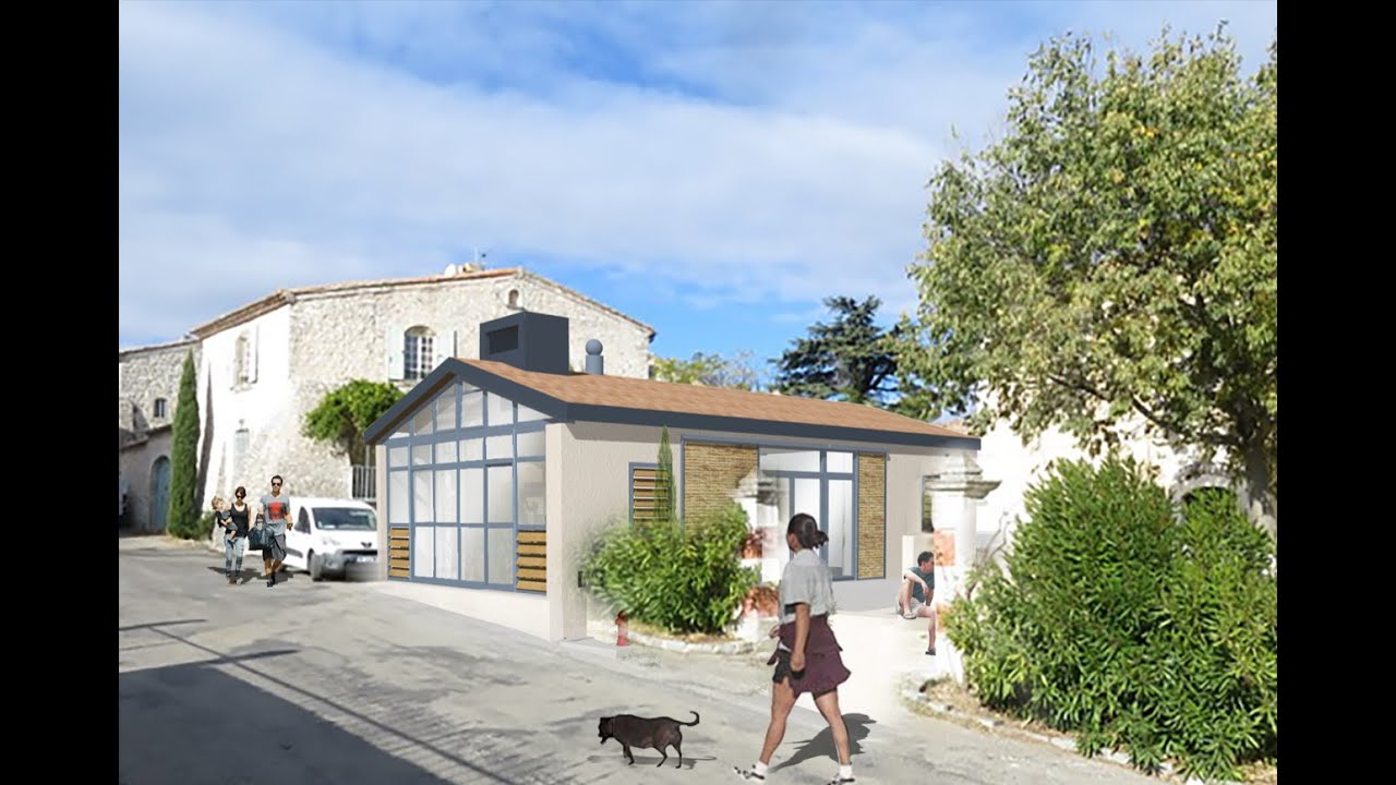 Une salle des fêtes à Vallerargues - Rénovation Bioclimatique