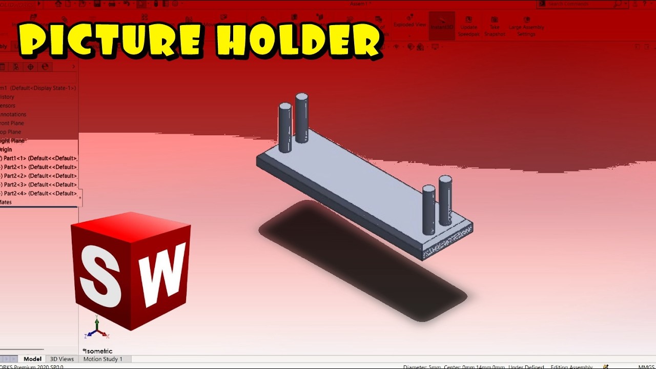 Tutorial SOLIDWORKS - PICTURE HOLDER