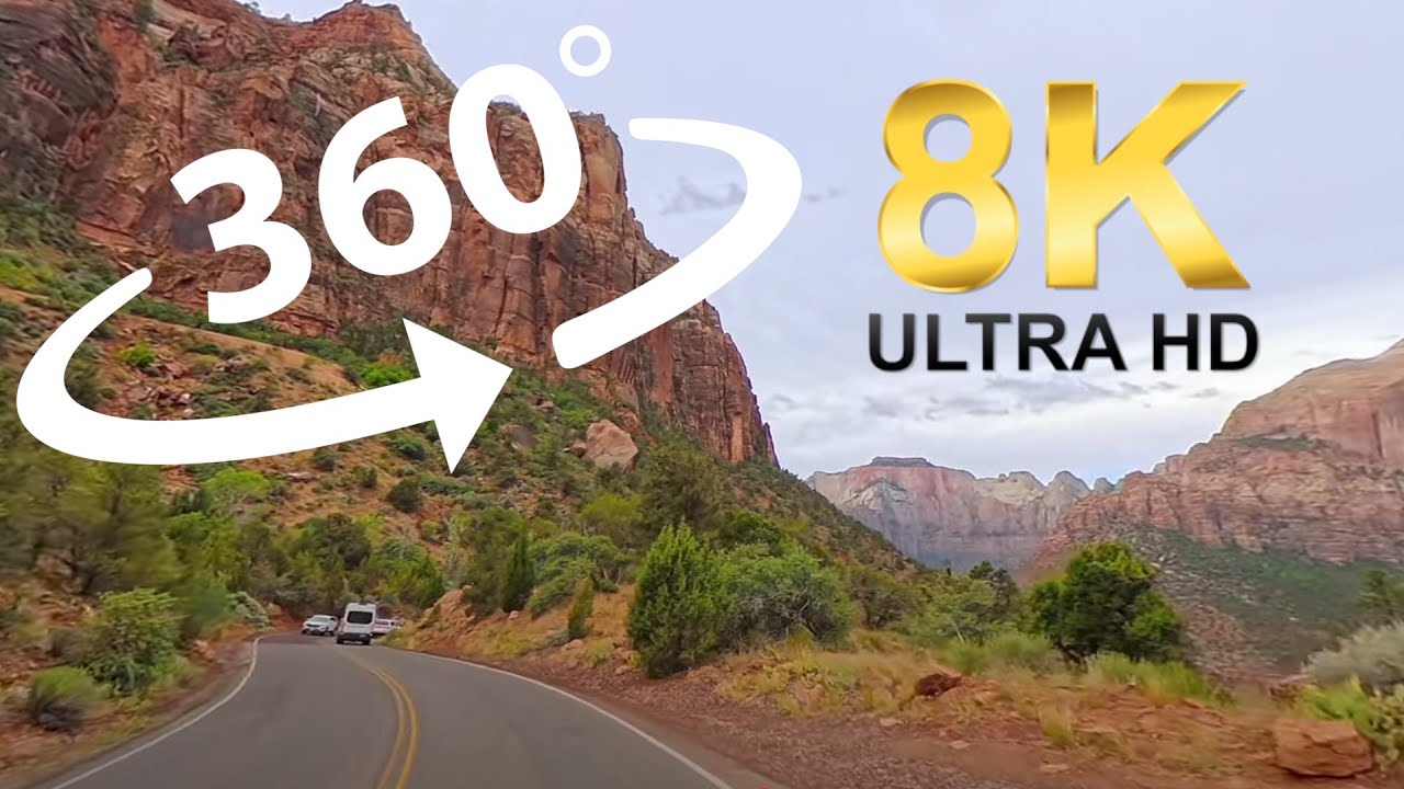Zion National Park 8K 360° Scenic Drive | Virtual Road Trip Through Utah’s Natural Wonder