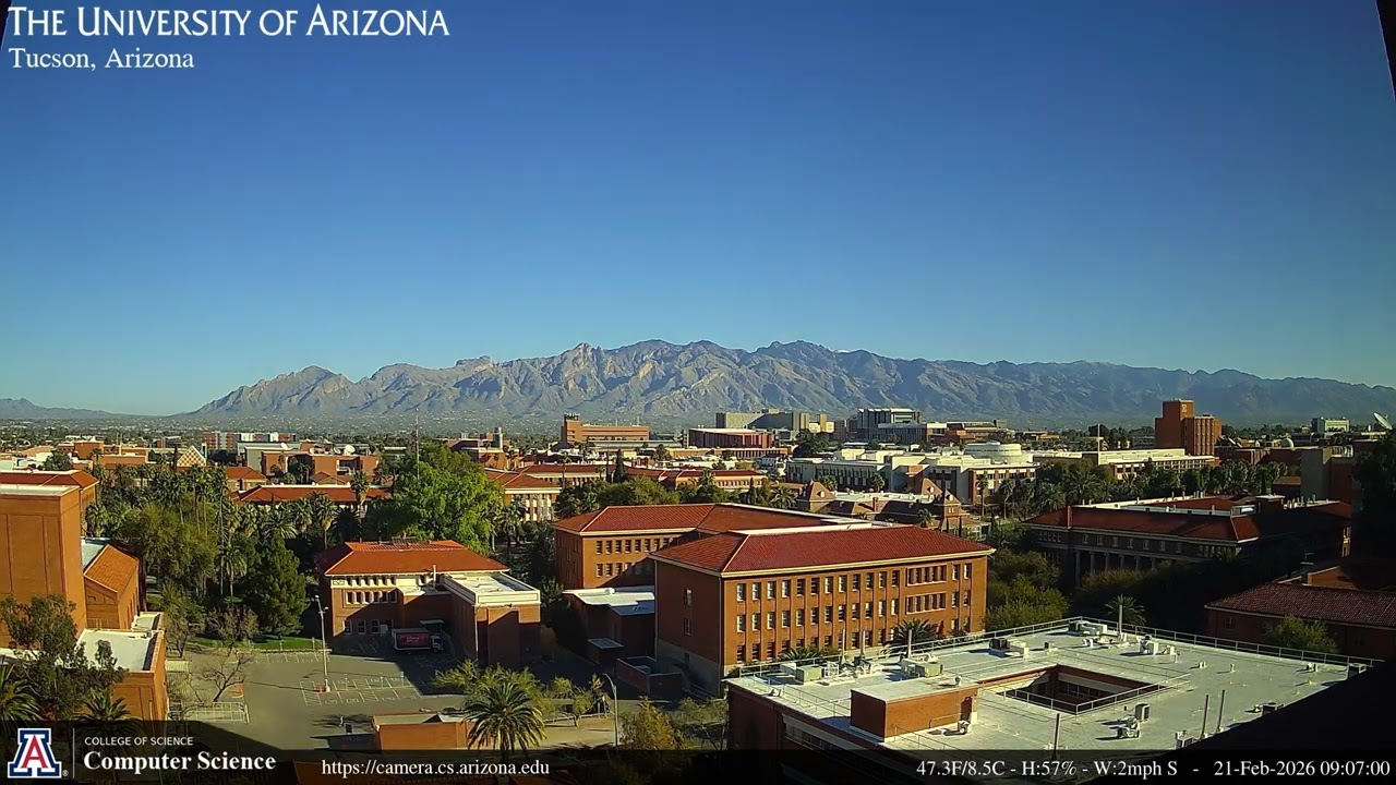 Feb 21 2026 - UArizona Dept of Computer Science Webcam Timelapse