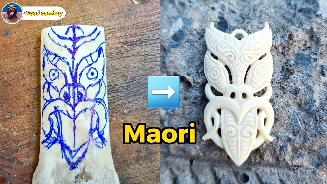 Maori necklace bone carving.#woodcarving #necklace #carving #Maori #MaoriCulture