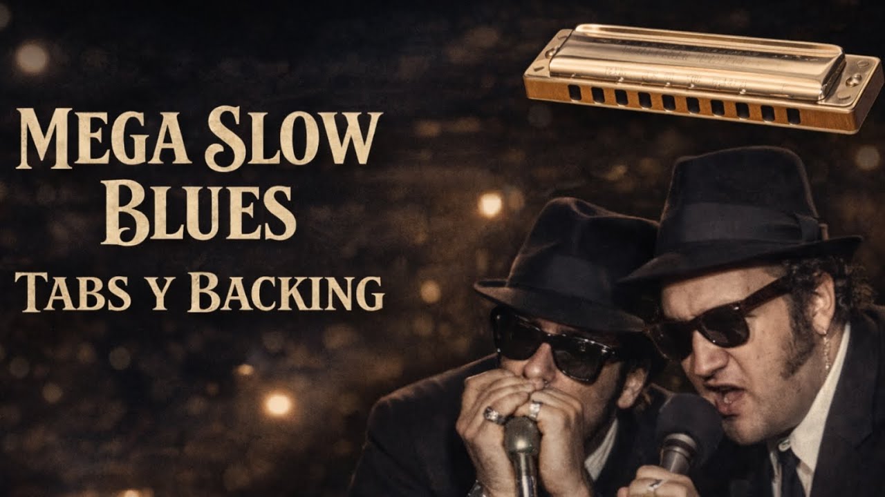 Mega Slow Blues en Armónica – Tablaturas + Backing Track para Improvisar