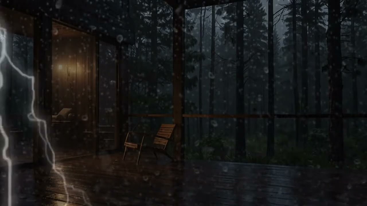 Heavy Rain and Thunder for Deep Sleep – Fall Asleep Fast | Rain Sounds ASMR