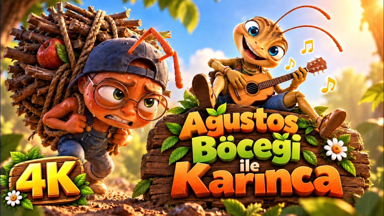 Ağustos B&ouml;ceği ile Karınca 🐜🎻 | 3D 4K | Adisebaba Masallar