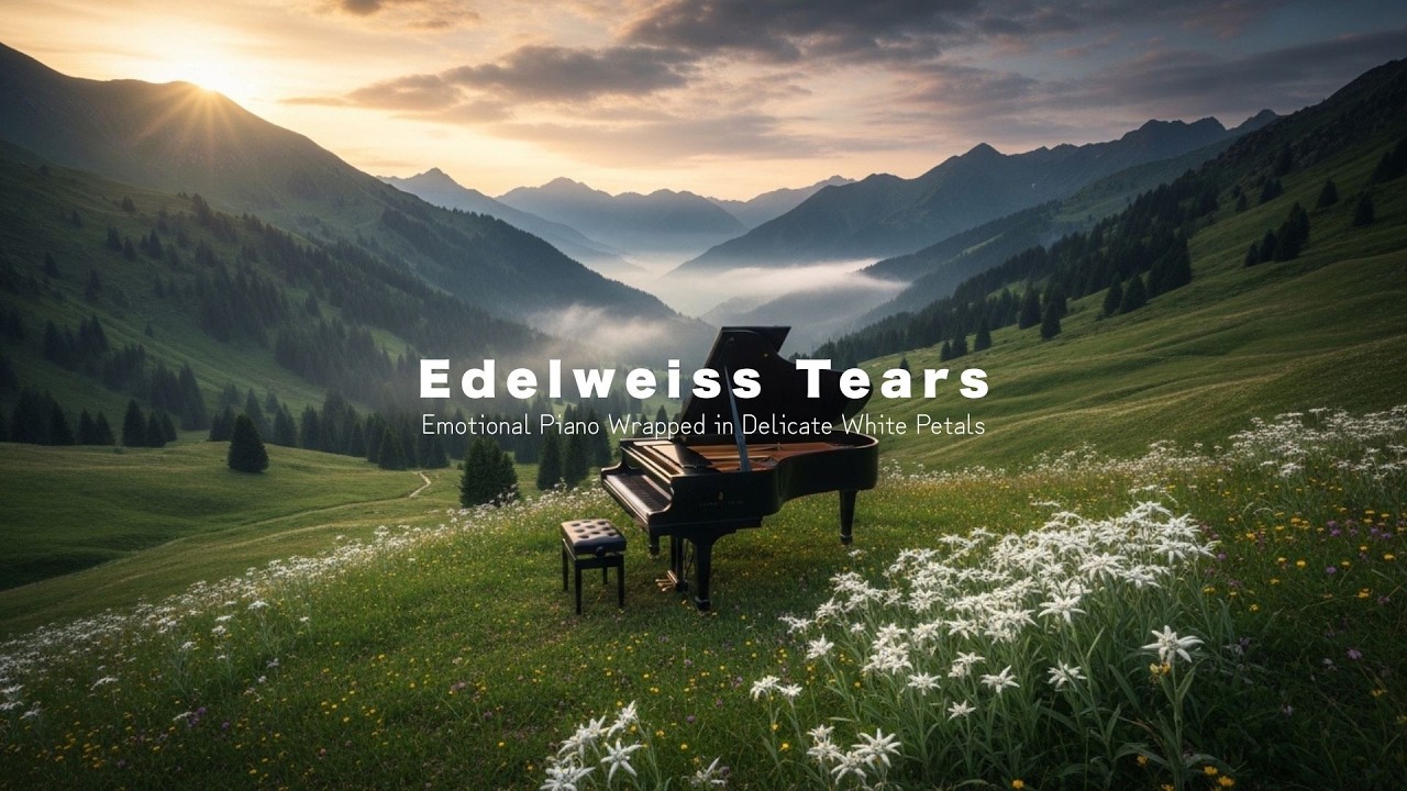 Edelweiss Emotional Piano 🌼 | Beautiful Instrumental with Bright Mountain Sky